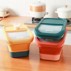 Manufacturer wholesale foldable orange yellow grey dog pet food storage container