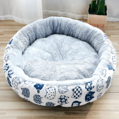 Wholesale Short Plush Warm Round Dog Cat Donut Bed