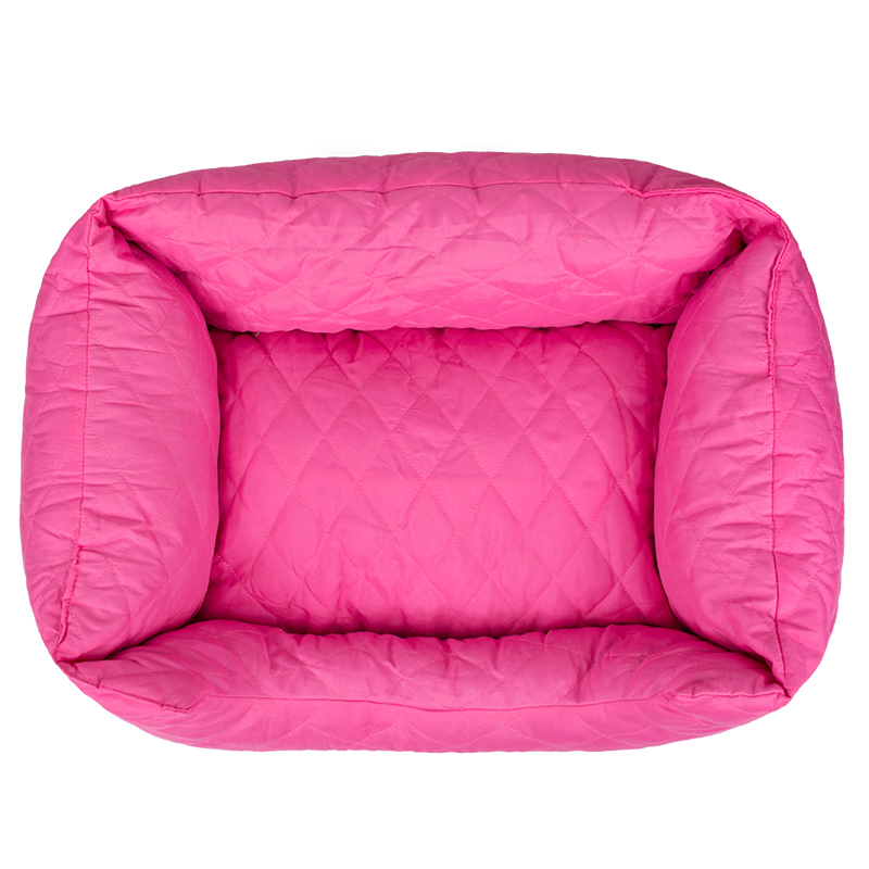 Manufacturer wholesale plain cotton stuffed pink blue dog warm soft bed