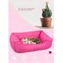 Manufacturer wholesale plain cotton stuffed pink blue dog warm soft bed