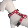 Manufacturer wholesale pink blue paw print nylon pet accessory harness for dog