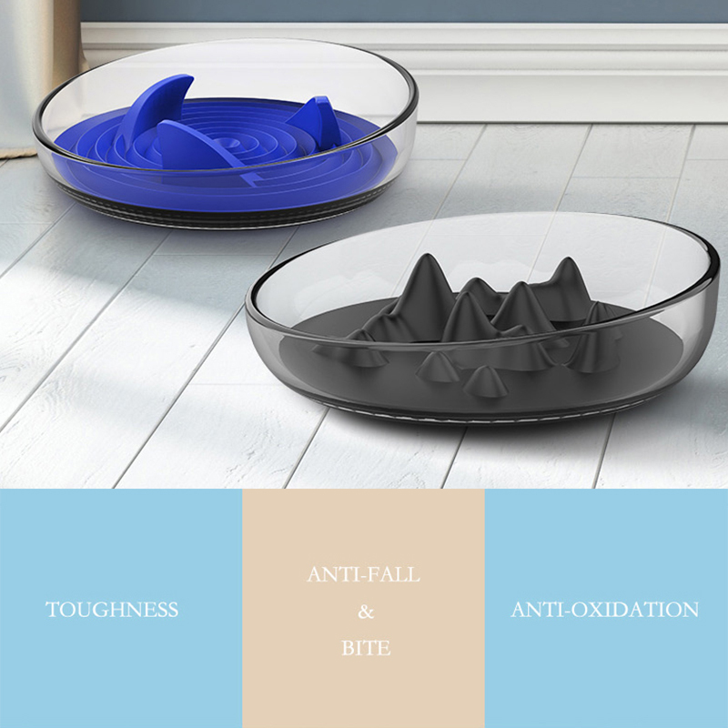 Manufacturer wholesale plastic tpr silicone removable dog slow feeder tilt bowl