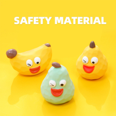 Manufacturer Wholesale Cute Fruit Design Squeaky Chew Dog Latex Toy