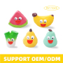 Manufacturer Wholesale Cute Fruit Design Squeaky Chew Dog Latex Toy