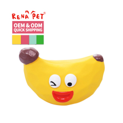 Manufacturer Wholesale Cute Fruit Design Squeaky Chew Dog Latex Toy