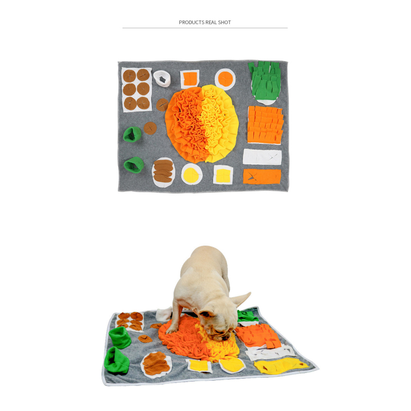Manufacturer wholesale feeding washable portable orange pet dog snuffle mat non slip