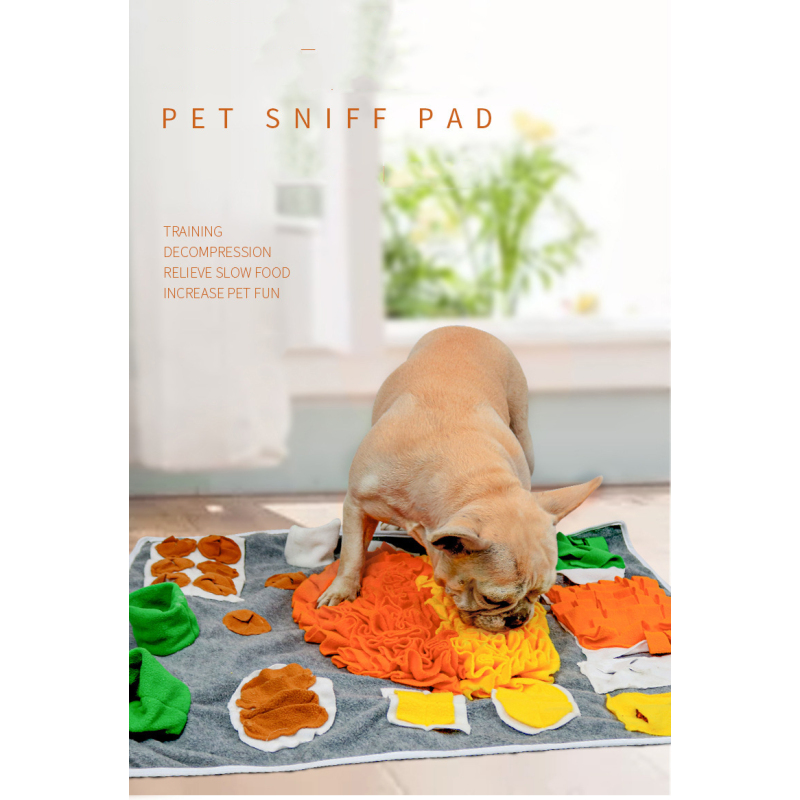 Manufacturer wholesale feeding washable portable orange pet dog snuffle mat non slip