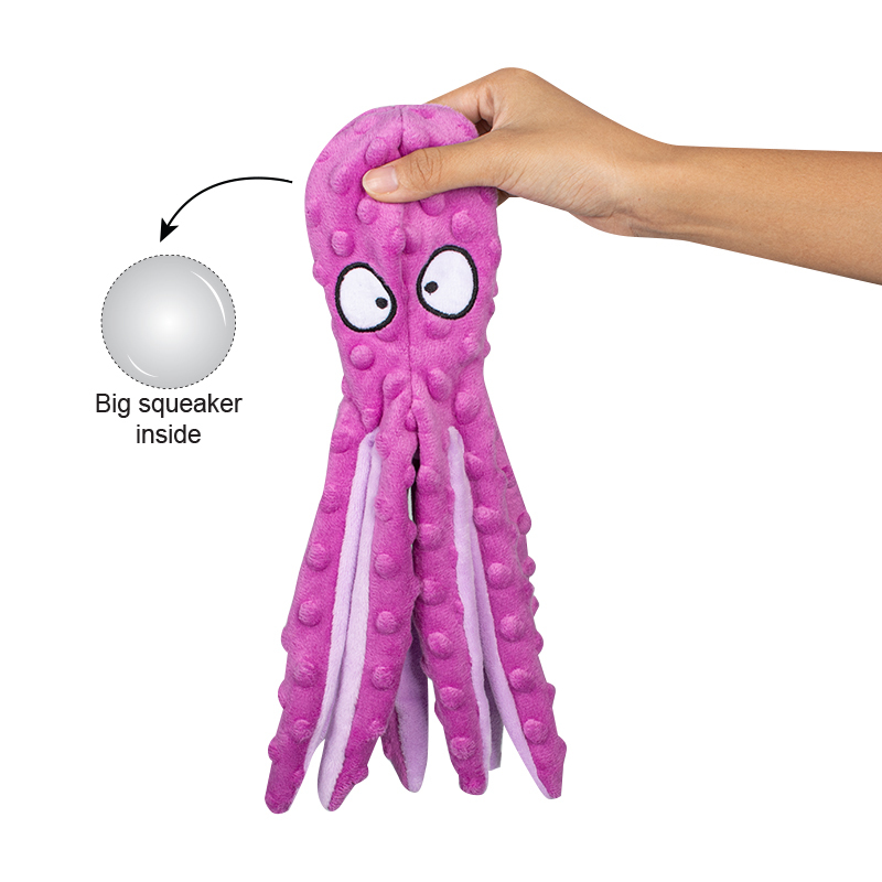 Manufacturer wholesale pink green blue orange dog octopus plush toys