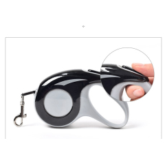 Manufacturer wholesale small large plastic nylon automatic retractable dog leash pink grey blue