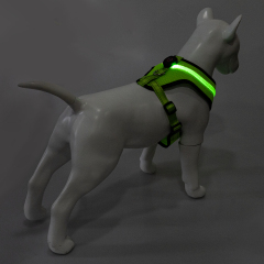 Manufacturer wholesale S M L blue green red led dog harness breathable