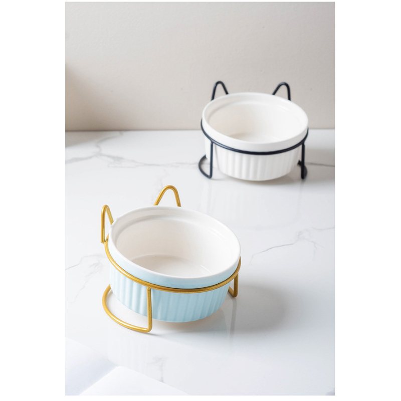 Wholesale Pink Blue White Ceramic Dog Cat Bowls