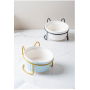 Wholesale Pink Blue White Ceramic Dog Cat Bowls