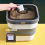 Manufacturer wholesale luxury foldable portable dog pet food storage container