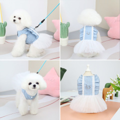 Manufacturer wholesale summer blue yellow pink dog dress