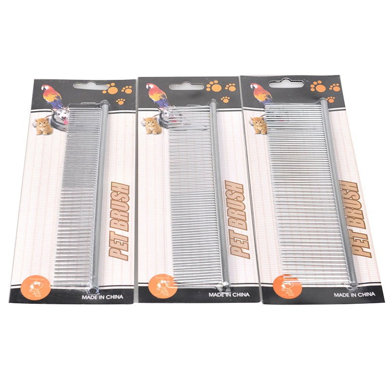 Manufacturer wholesale smooth needle sparse and dense double teeth dog comb stainless steel
