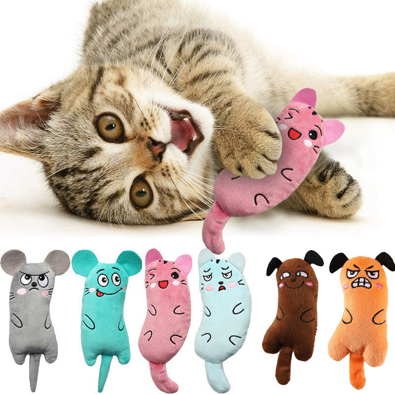 Manufacturer wholesale cute design cat plush toys with catnip