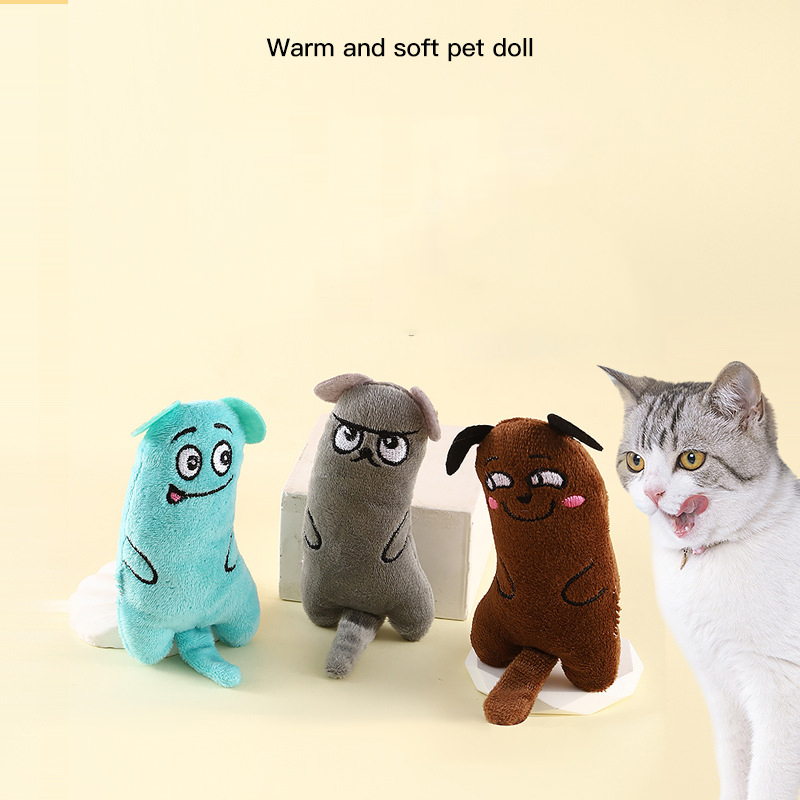 Manufacturer wholesale cute design cat plush toys with catnip