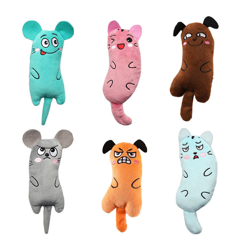 Manufacturer wholesale cute design cat plush toys with catnip