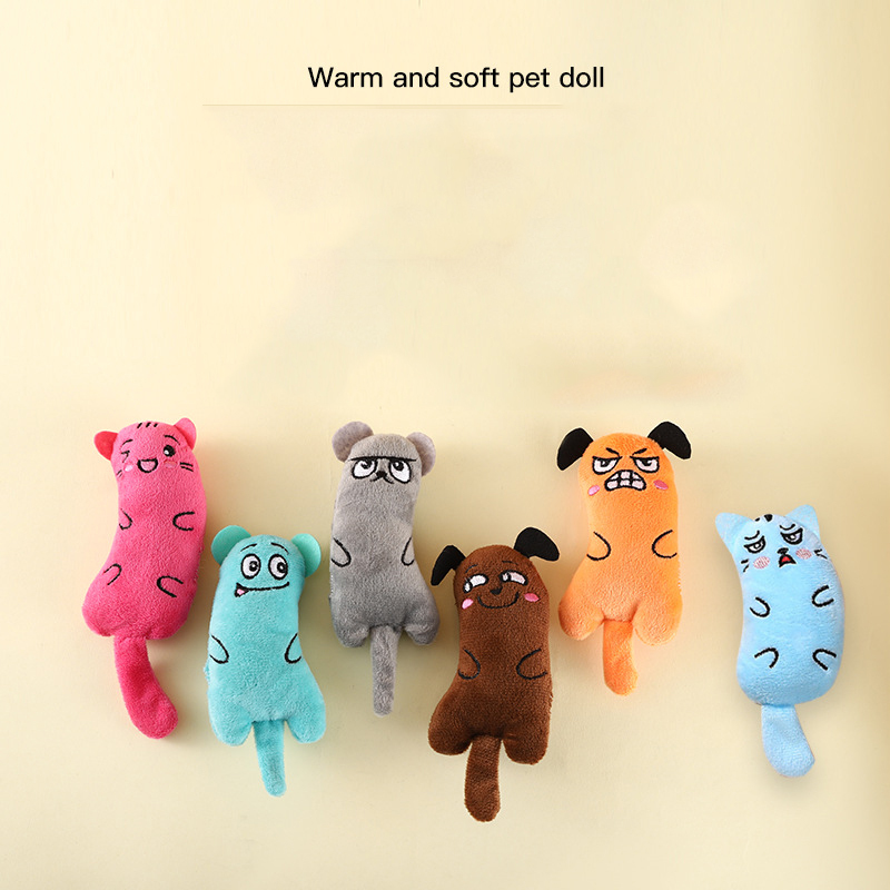 Manufacturer wholesale cute design cat plush toys with catnip
