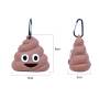Manufacturer wholesale cute poop shape silicone pet dog dispenser