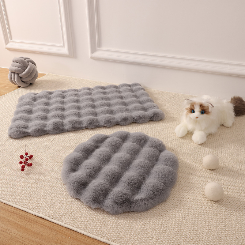Wholesale Custom Logo Pet Product Warm Plush Thick Cat Dog Mat