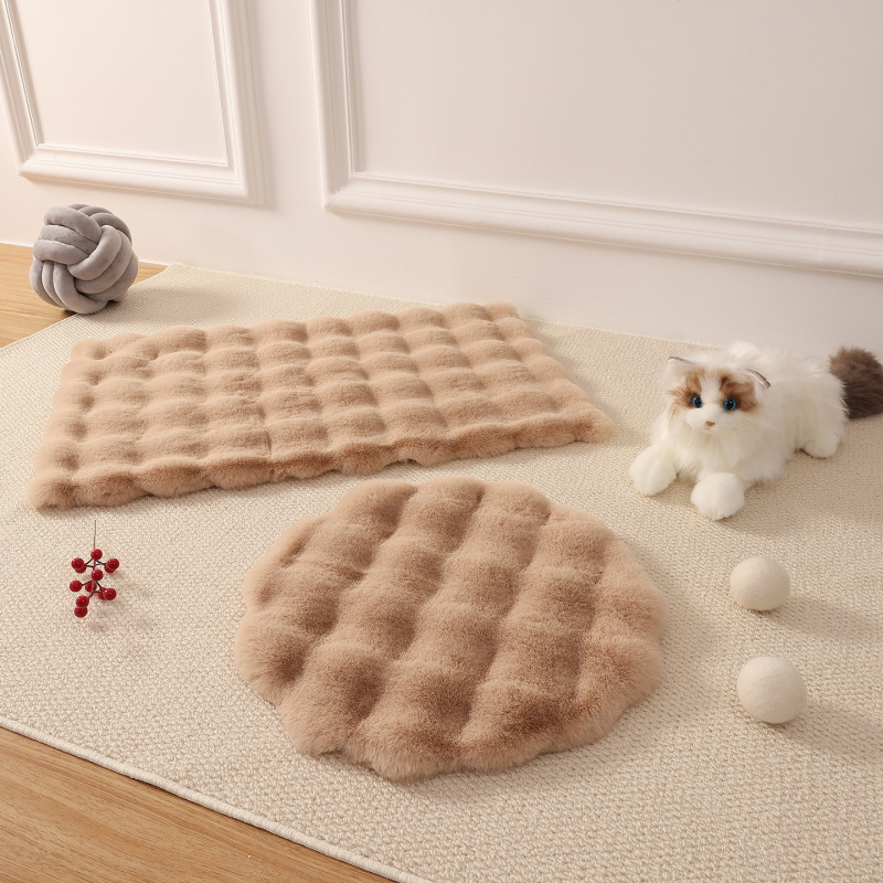 Wholesale Custom Logo Pet Product Warm Plush Thick Cat Dog Mat