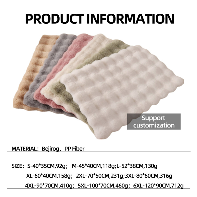 Wholesale Custom Logo Pet Product Warm Plush Thick Cat Dog Mat