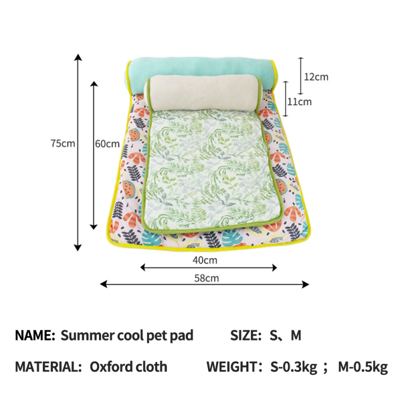 Manufacturer Wholesale Summer Oxford Cat Pet Dog Cooling Mat With Pillow