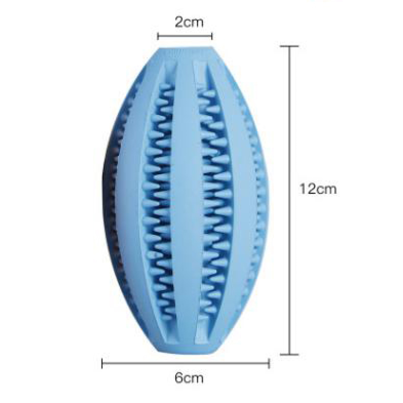 Manufacturer wholesale multi-colors oval rubber pet dog feeder ball toys