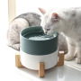 Manufacturer wholesale multi colors ceramic pet cat dog bowl with wooden frame