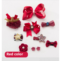Manufacturer wholesale pink red grey dog hair bow decoration