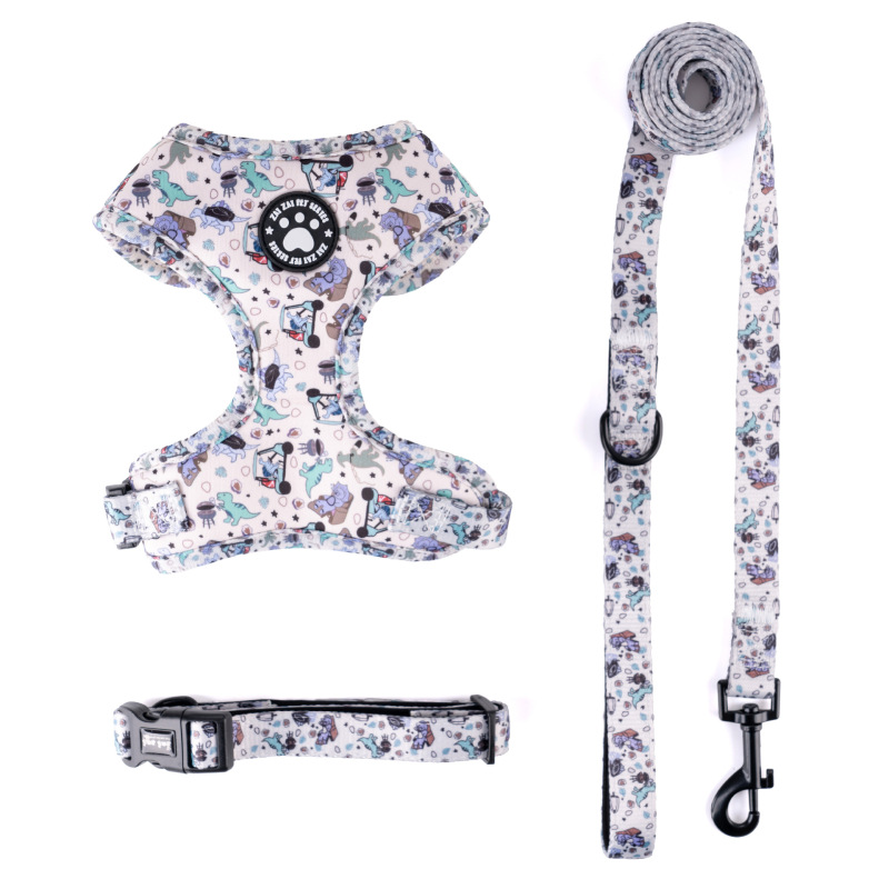 Wholesale Custom Logo Outdoor Dog Collar Leash and Harness Set