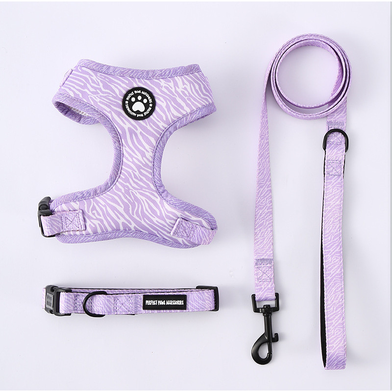 Wholesale Custom Logo Outdoor Dog Collar Leash and Harness Set