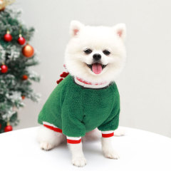 Manufacturer wholesale christmas red green elk winter warm dog coat