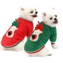 Manufacturer wholesale christmas red green elk winter warm dog coat