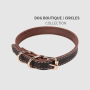 Manufacturer wholesale brown adjustable dog leather collar