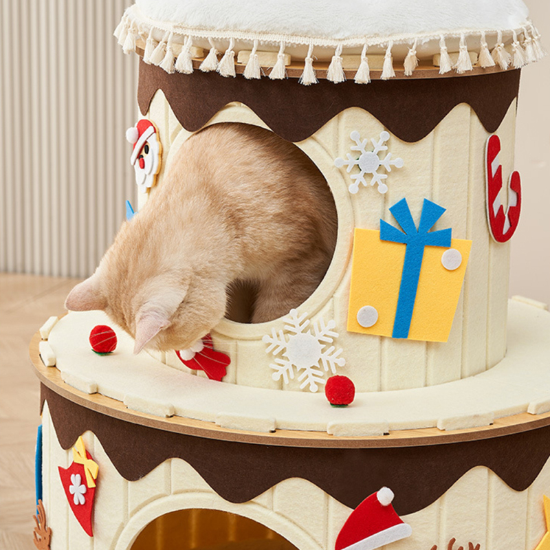 Wholesale Cake Design Felt Detachable Indoor House Cat Home