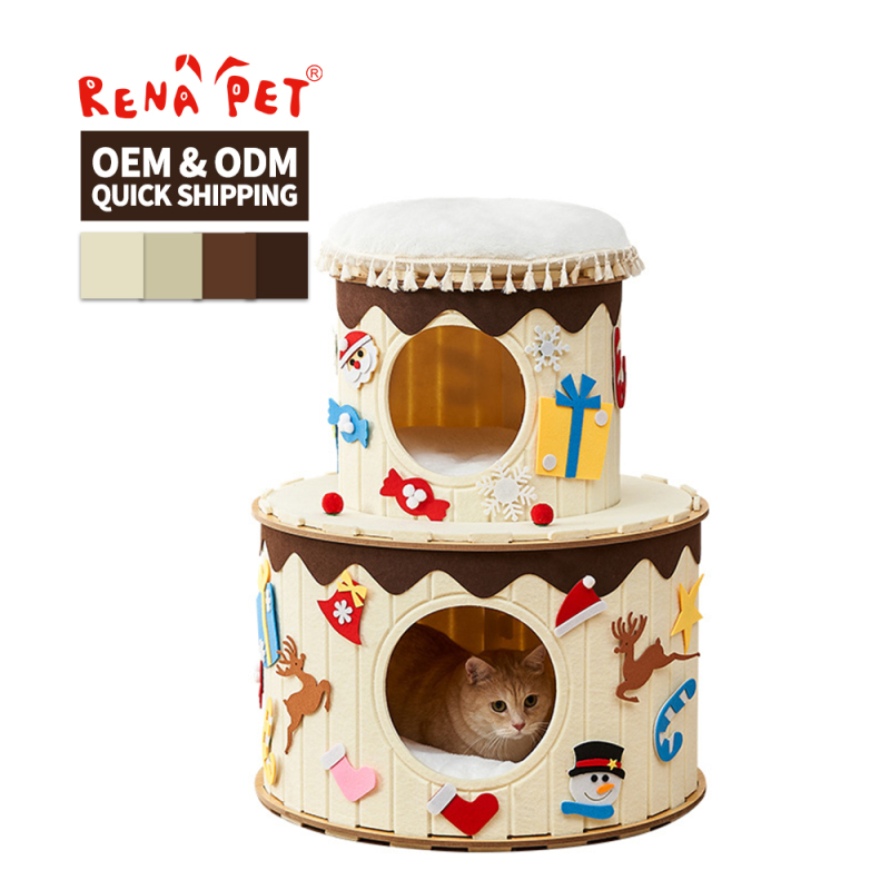 Wholesale Cake Design Felt Detachable Indoor House Cat Home