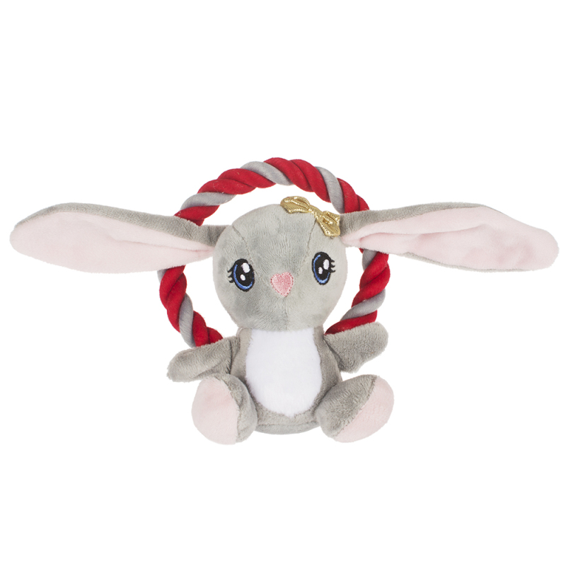 wholesale cute rabbit bear plush chew squeaky christmas pet dog toys
