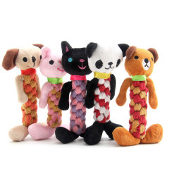 wholesale cute rabbit bear plush chew squeaky christmas pet dog toys