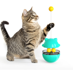 Manufacturer wholesale tumbler blue pink green yellow dog cat feeder toys