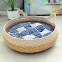 Wholesale Cooling Summer Rattan Cat Straw Weaving Bed