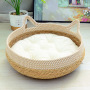 Wholesale Cooling Summer Rattan Cat Straw Weaving Bed