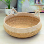 Wholesale Cooling Summer Rattan Cat Straw Weaving Bed
