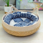Wholesale Cooling Summer Rattan Cat Straw Weaving Bed