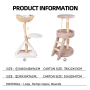 Manufacturer Wholesale Custom Short Plush Cat Tree Wood