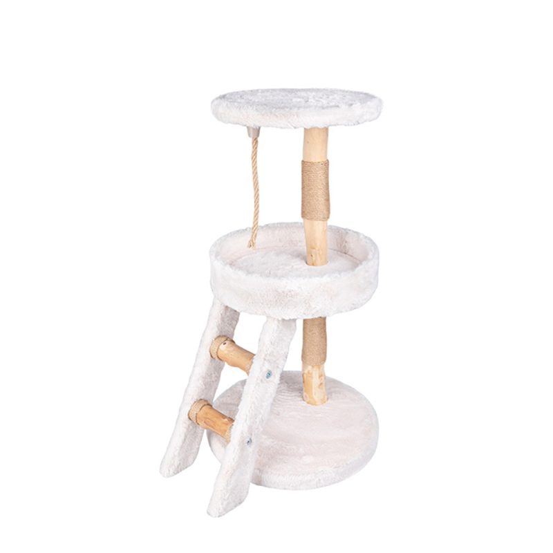 Manufacturer Wholesale Custom Short Plush Cat Tree Wood