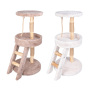 Manufacturer Wholesale Custom Short Plush Cat Tree Wood