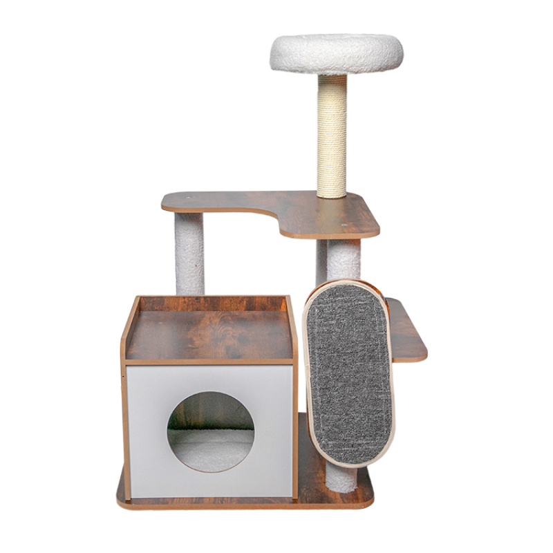 Manufacturer Wholesale Pet Product Wood Sisal Cat Tree House