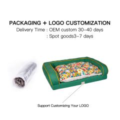 Manufacturer wholesale custom logo memory foam pet product dog sofa bed
